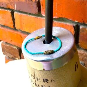 Aqua Seed Bead Handmade Bracelet